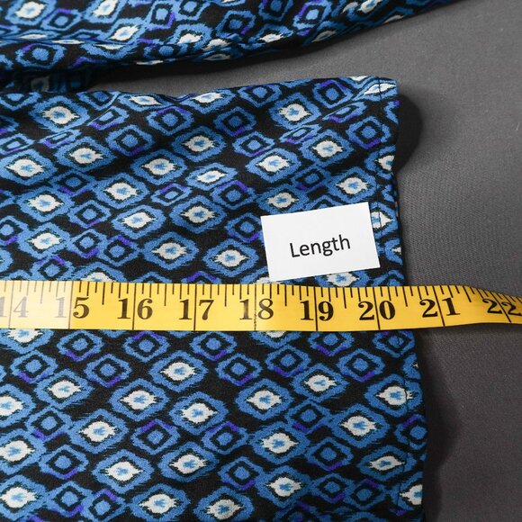 Womens Top Medium Blue Sheer Boxy Flowy Romantic Statement Artsy Indie - Picture 12 of 13